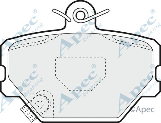 APEC BRAKING Комплект тормозных колодок, дисковый тормоз PAD1095